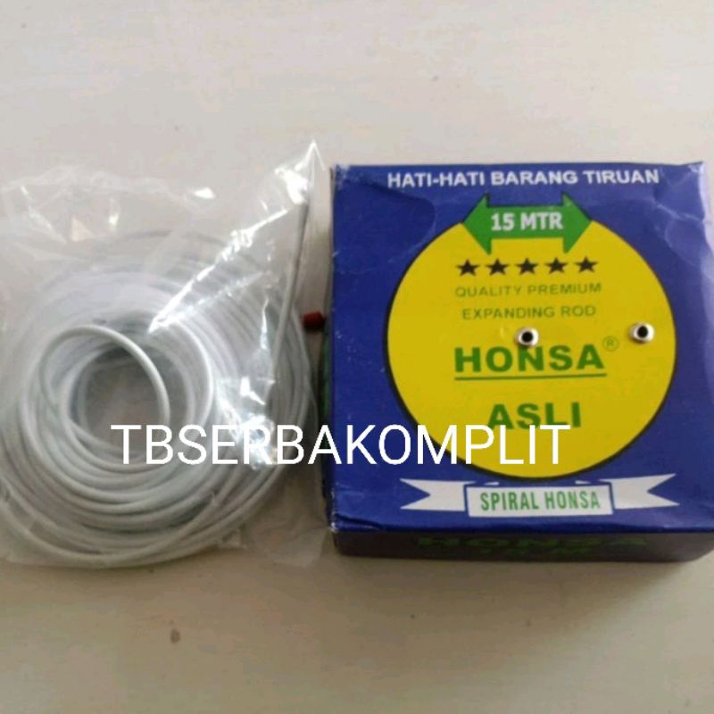 Spiral Kawat Gorden 10M HONSA ASLI Segel Tali Per Gordeng 10 Meter Kabel Per Gordyn Tirai Etalase Da