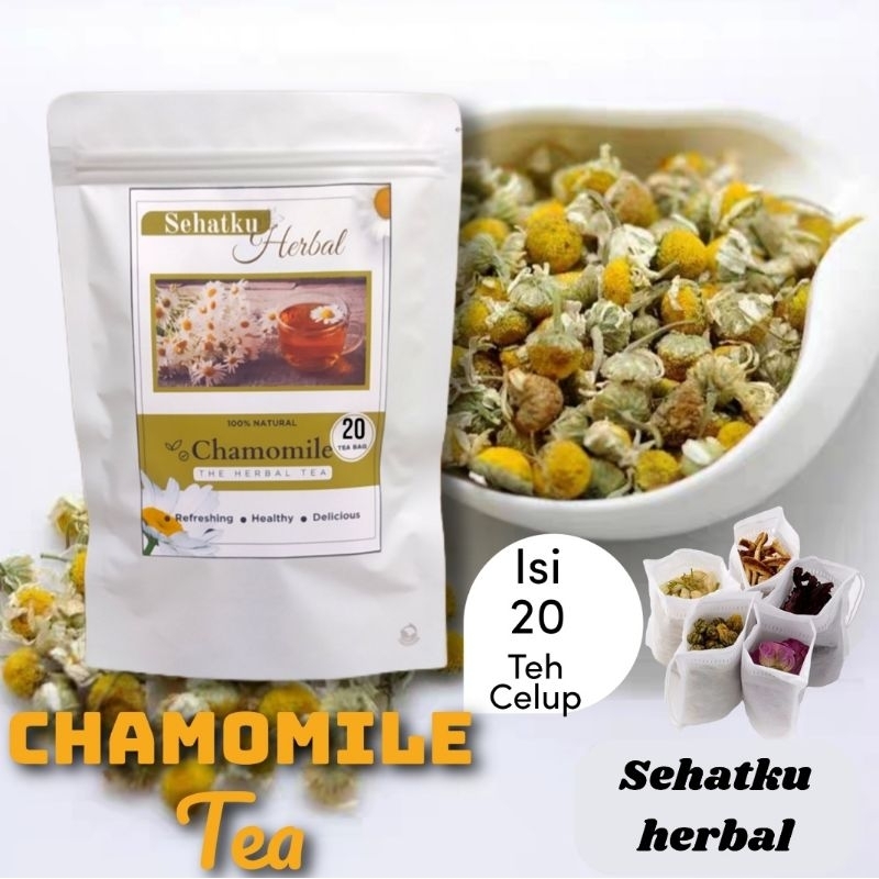 

MAR Teh Chamomile : Teh Bunga Chamomile isi 20 kantong teh celup