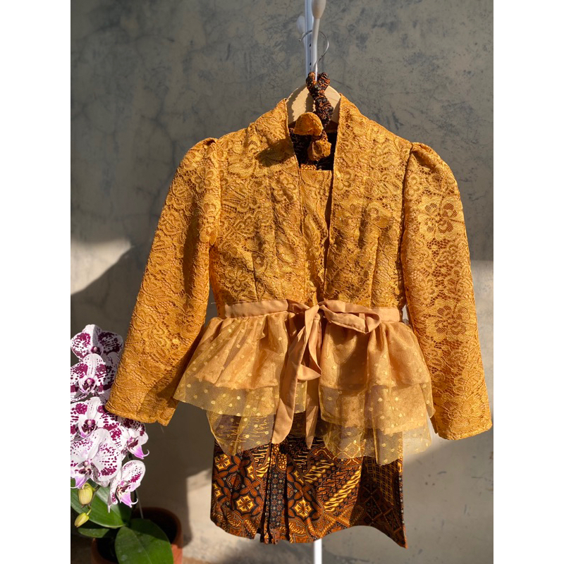 SEWA Kebaya Anak Kuning Mustard Set