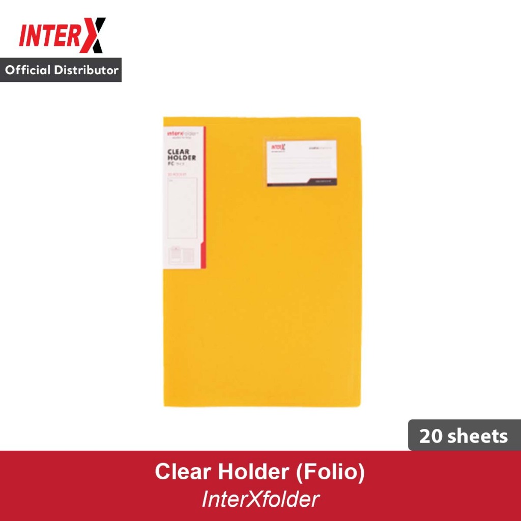 

INTERX CLEAR HOLDER FOLIO 20 POCKET