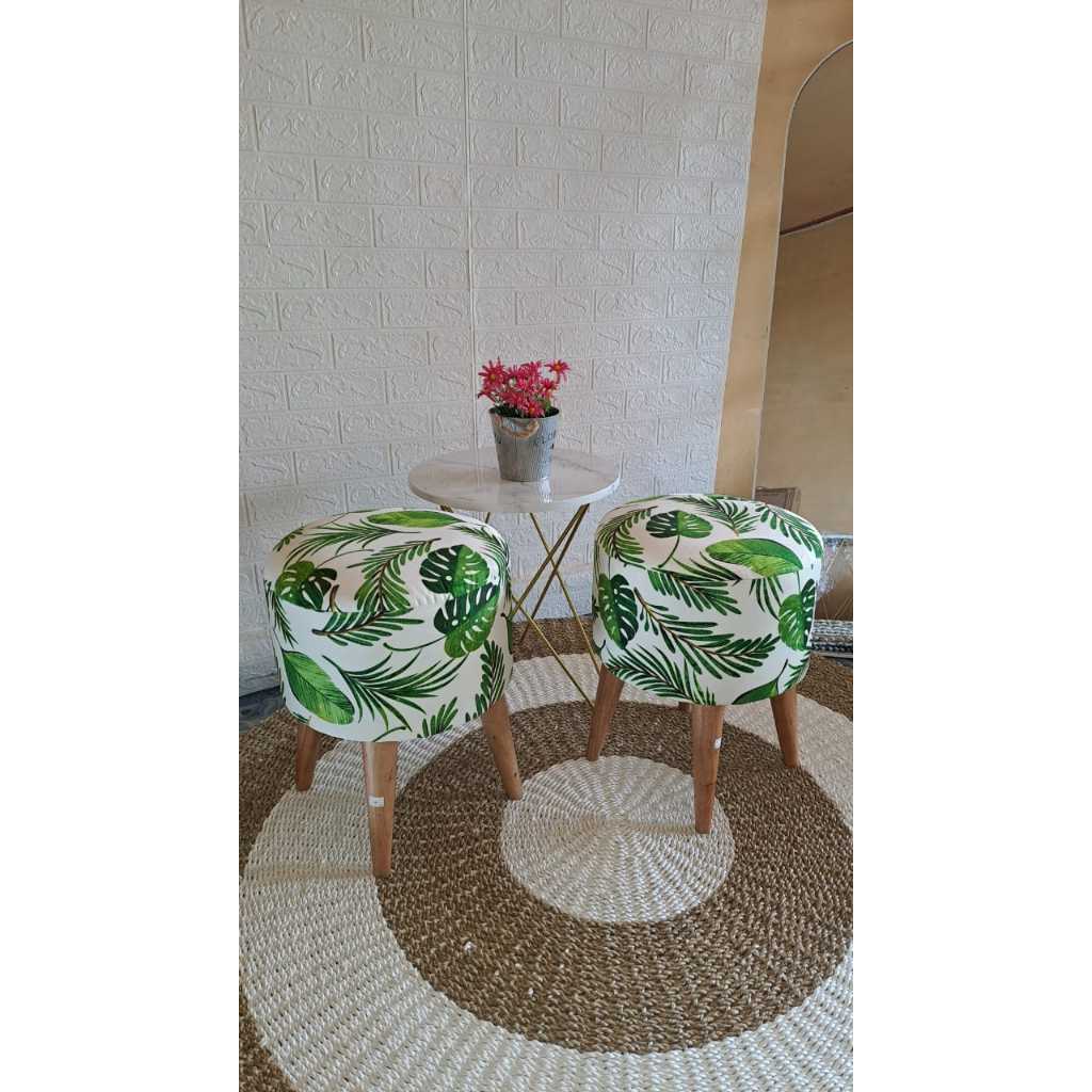 STOOL SOFA KANVAS SEPASANG