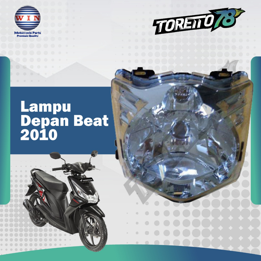 LAMPU DEPAN 1 SET PLUS REFLEKTOR UNIT HONDA BEAT 2010