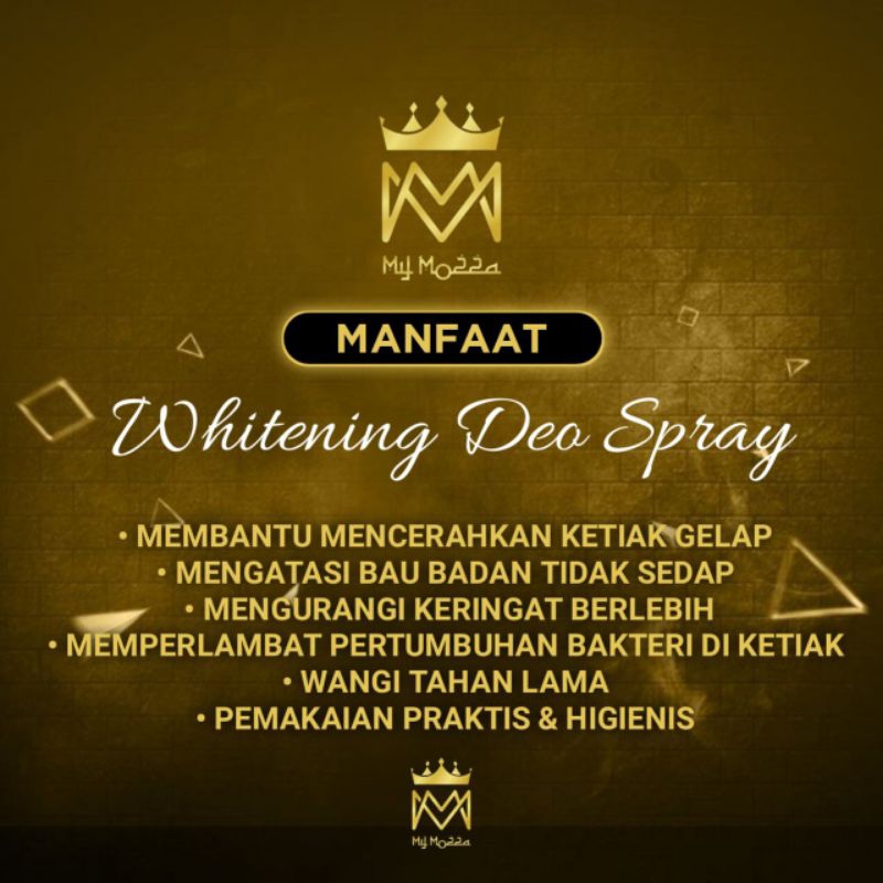 Deodorant Spray Premium My Mozza 60ml wangi tahan lama cocok untuk bau badan cewek cowok BPOM