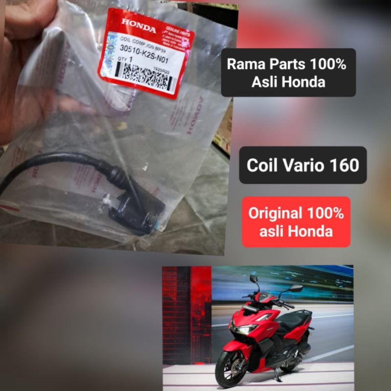 30510 - K2S - N01  COIL PENGAPIAN HONDA VARIO 160 2022  ASLI ORIGINAL HONDA AHM