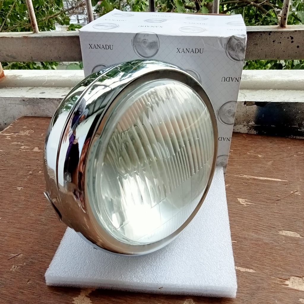 REFLEKTOR HEAD LAMP LAMPU DEPAN YB 100 CHROME CHROME