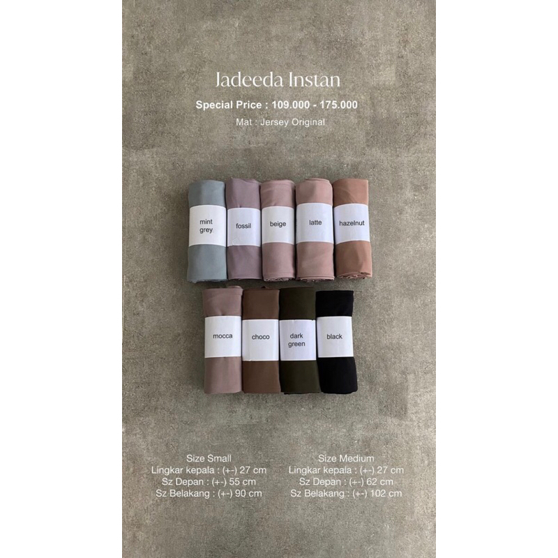 Jadeeda Instan by Khalewale hijab instan jersey adem inner tali