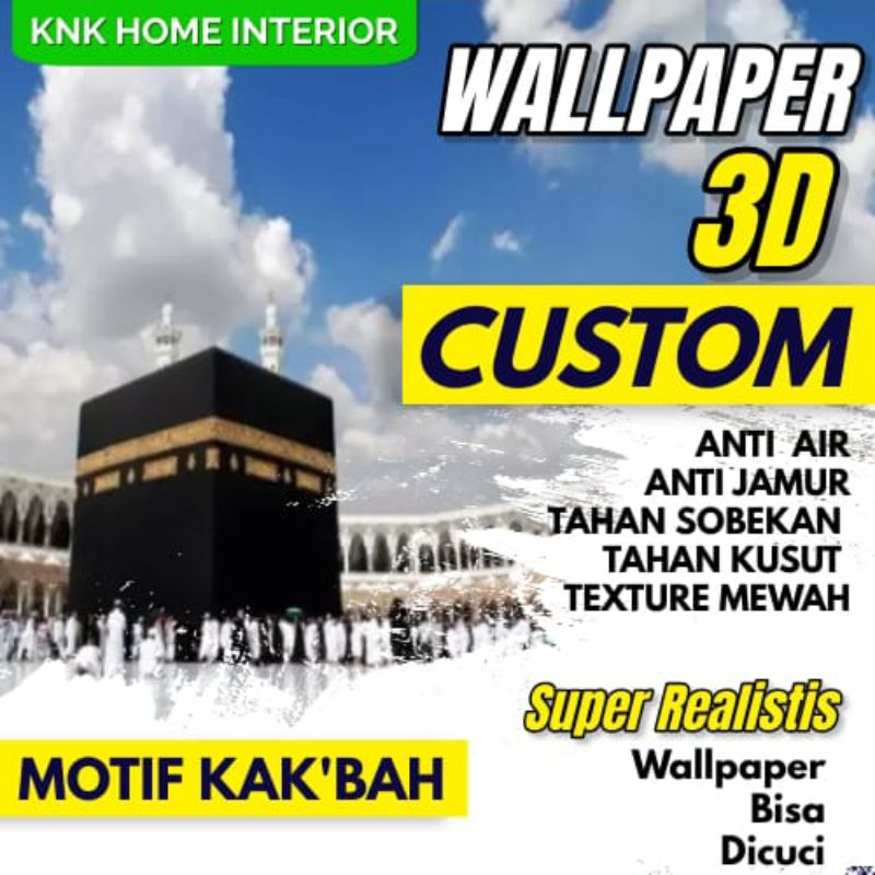 Wallpaper 3D / Wallpaper 3D Plafon / Wallpaper 3D Kak'bah / Wallpaper 3D kakbah / Wallpaper 3D Bunga