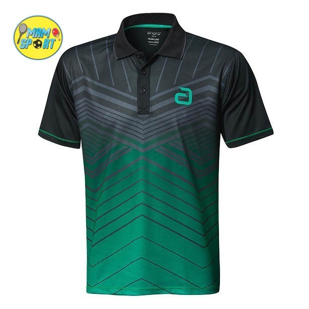 Kaos Shirt Tenis Meja Pingpong Andro Letis Black Green Original