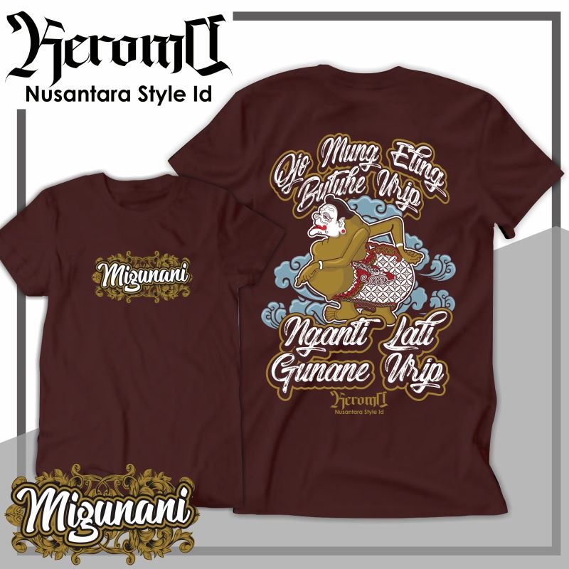 KAOS JAWA/KAOS PITUTUR JAWA/KAOS WAYANG JAWA/KAOS WAYANG SEMAR/KAOS KEJAWEN/BISA BAYAR DITEMPAT(COD)