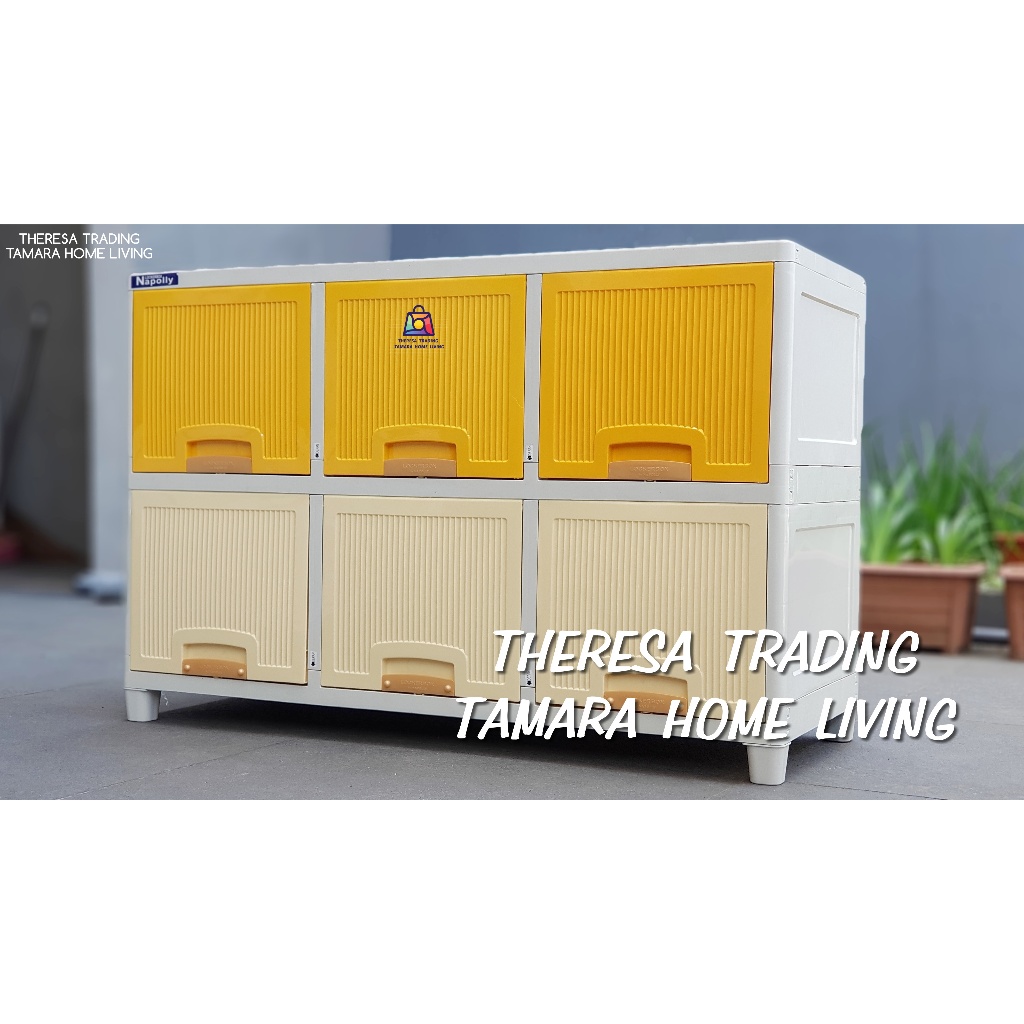 MEJA TV LED LEMARI PLASTIK NAPOLLY 2 x 3 TRIPLE 3206