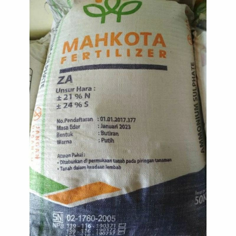 PUPUK ZA MAHKOTA Amonium sulfat kemasan 1kg