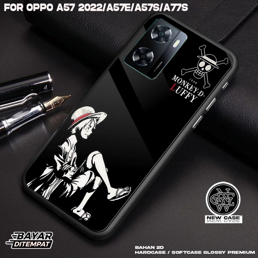 Case OPPO A57 2022 A57E A57S A77S - Casing Hp Terbaru 2023 Newcase [ ONEPIECEL] Silikon Hp Mewah - K