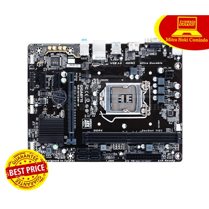 MOTHERBOARD H110 GIGABYTE H110M-H LGA 1151 DDR4