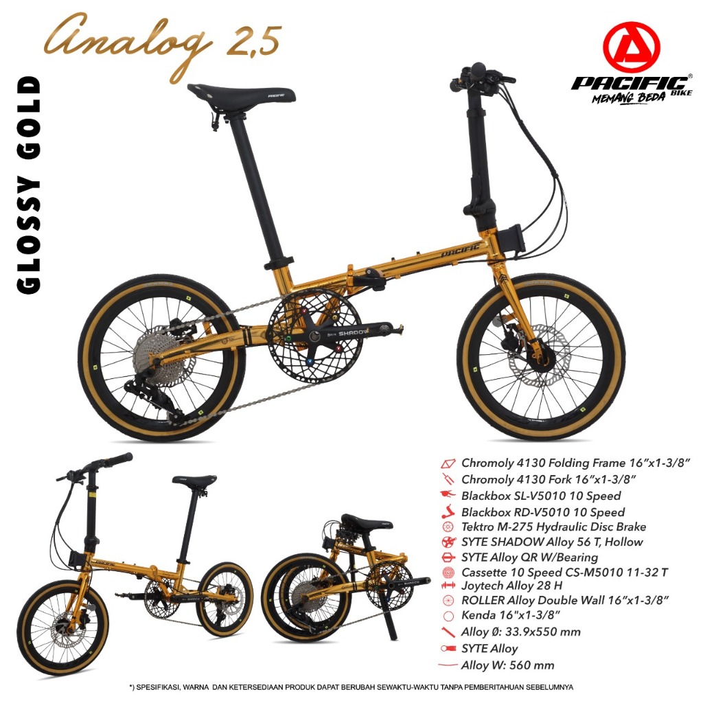 Pacific Chromoly Analog 2.5 Size 16 (Glossy Gold Edition)