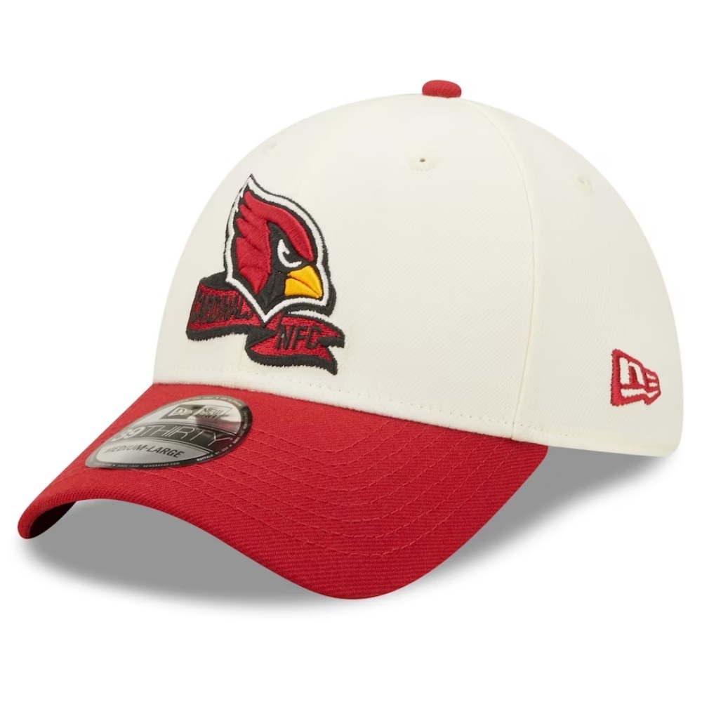 Topi NFL New Era 39THIRTY - Arizona Cardinals Cream/Red 2022 Sideline