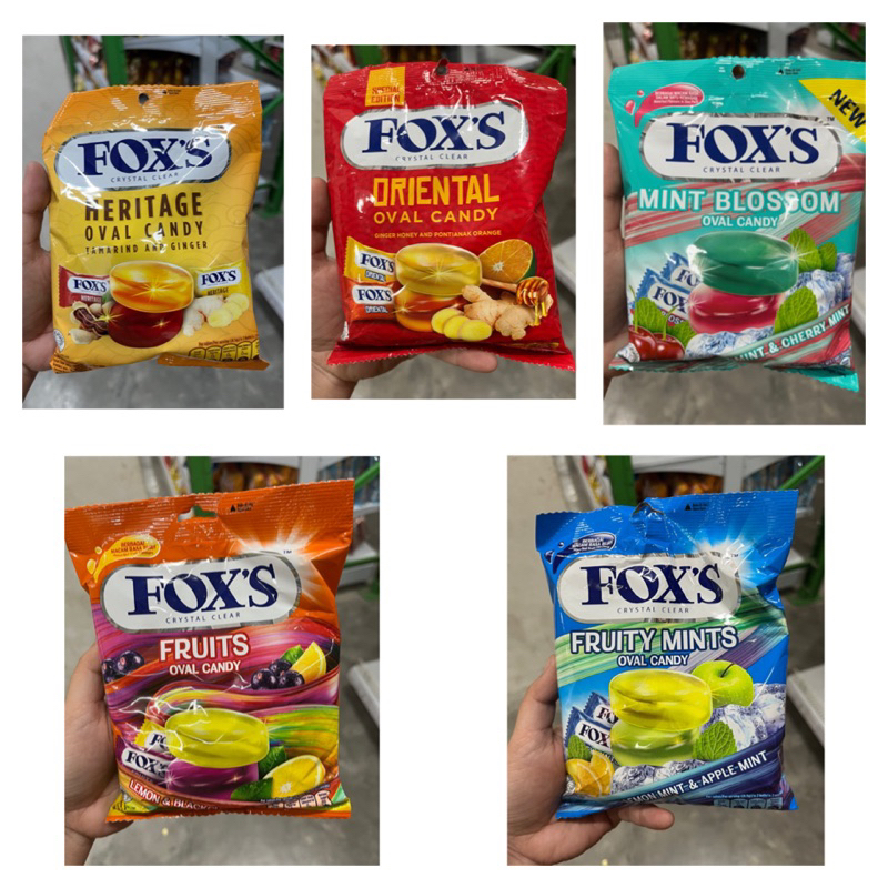 

Permen Foxs/Fox's Crystal Clear Oval Candy - 125 gr/bag