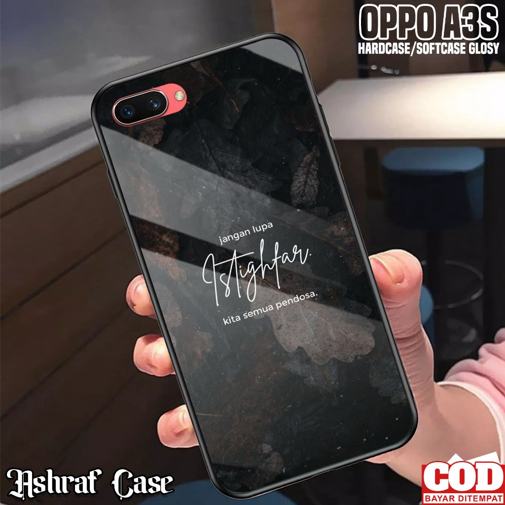 Case Oppo A3S - Casing Hp Oppo A3S ( QTS ) Kesing Hp Oppo A3S - Silikon Hp Oppo A3S - Softcase Glass