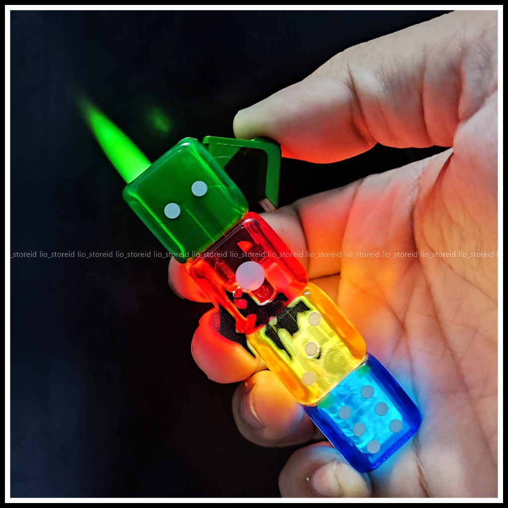 KOREK API BARA MANCIS DADU LAMPU BARA LIGHTER DICE LED WM-0111