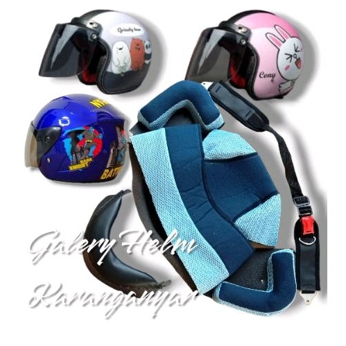 (BA) Busa Helm Anak Tanggung Fullset all Varian Helm Atau anak Junior Batok Besar Standart dan Busa 