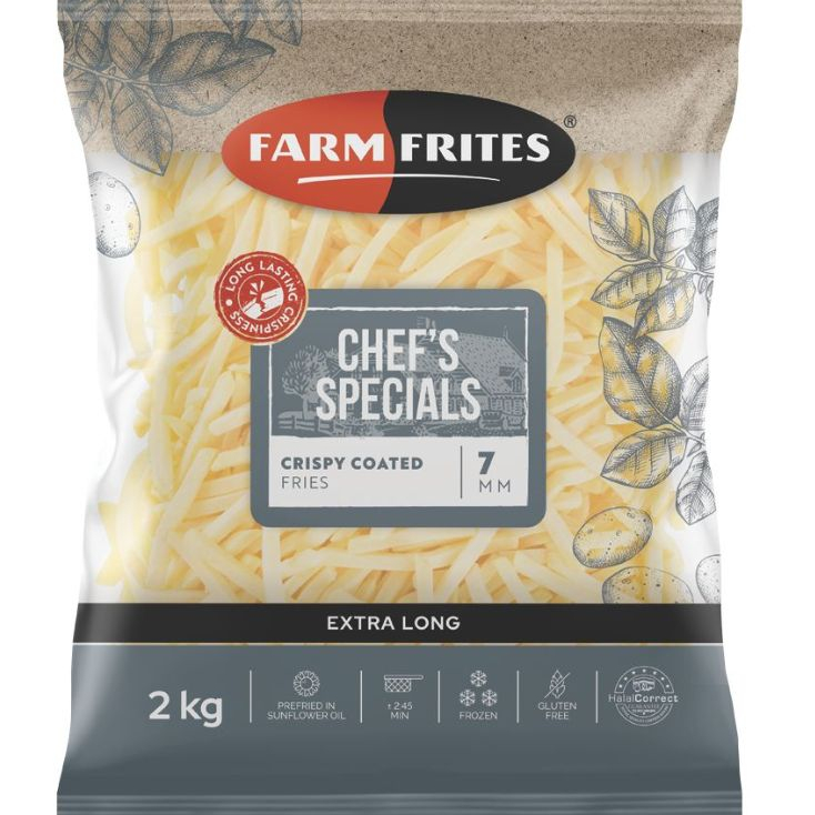 

FARM FRITES Kentang Goreng Shoestring Extra Long CRISPY COATED 2Kg