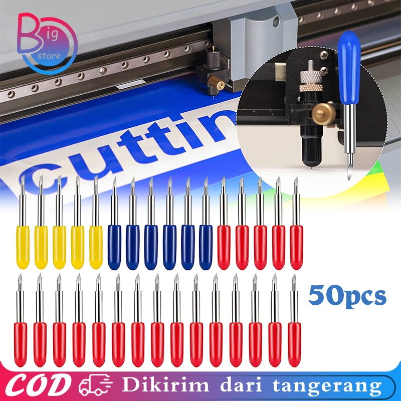 

50pcs/Set Mata Pisau Cutting 30/45/60 Derajat Mata Pisau Roland Blade Roland Cutting Plotter Vinyl Cutter Blade