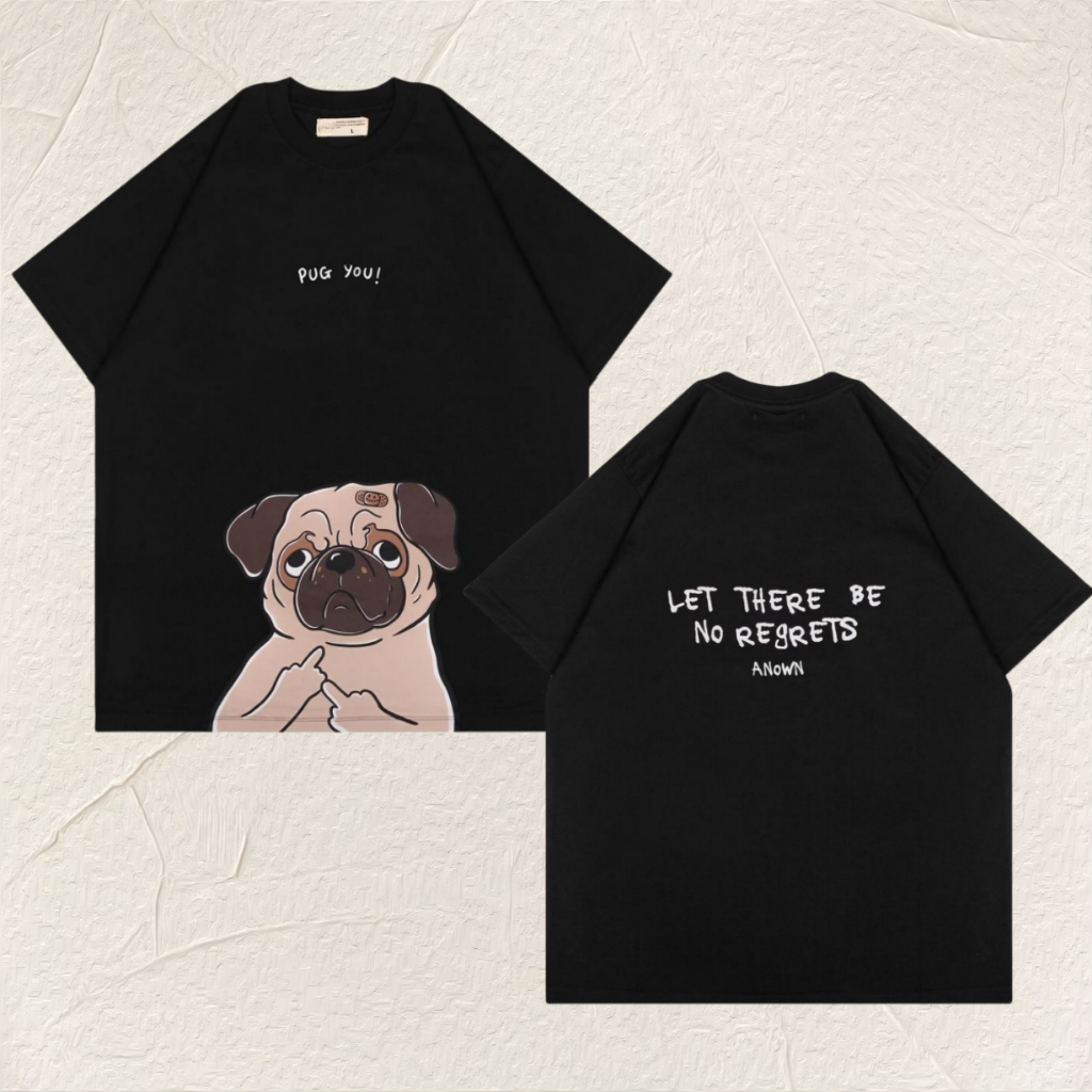 【COD】 PUG YOU T-SHIRT // BLACK Trendy dan fashionable