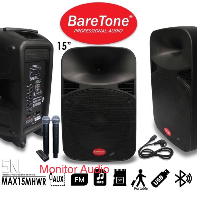 Grosir Speaker Portable Baretone Max 15MHWR Original Garansi Resmi Baretone Max15 MHWR
