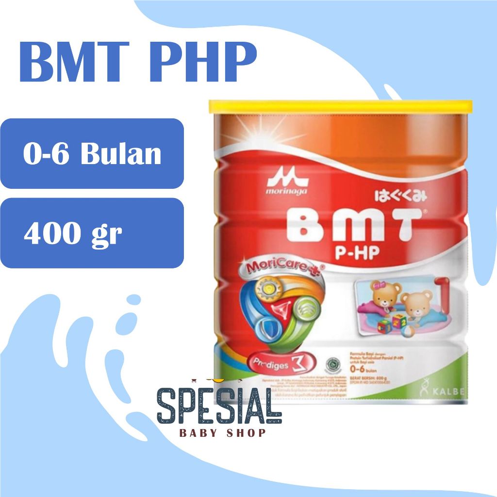 BMT PHP 0-6 BULAN 400gr - Susu Resiko Alergi- BMT PHP 400gr-morinaga bmt 800G