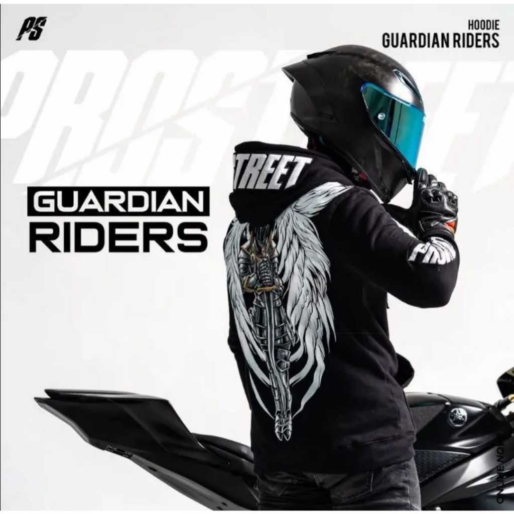 PROMO  HOODIE PROSTREET GUARDIAN RIDERS NEW / HOODIE PRIA PROSTREET HITAM / HOODIE RACING