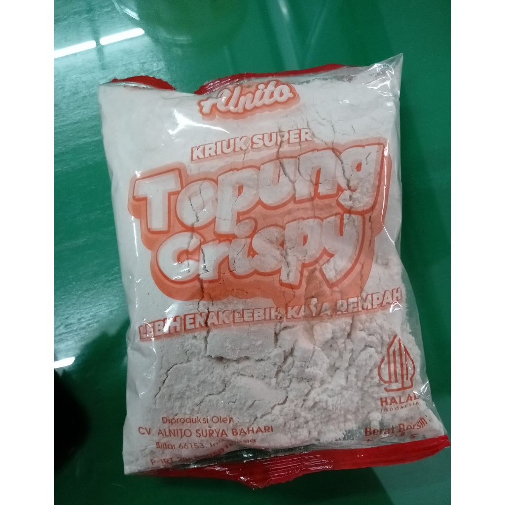 

TEPUNG CRISPY ALNITO SUPER KRIUK JEMPOL 120g ISI 3PCS