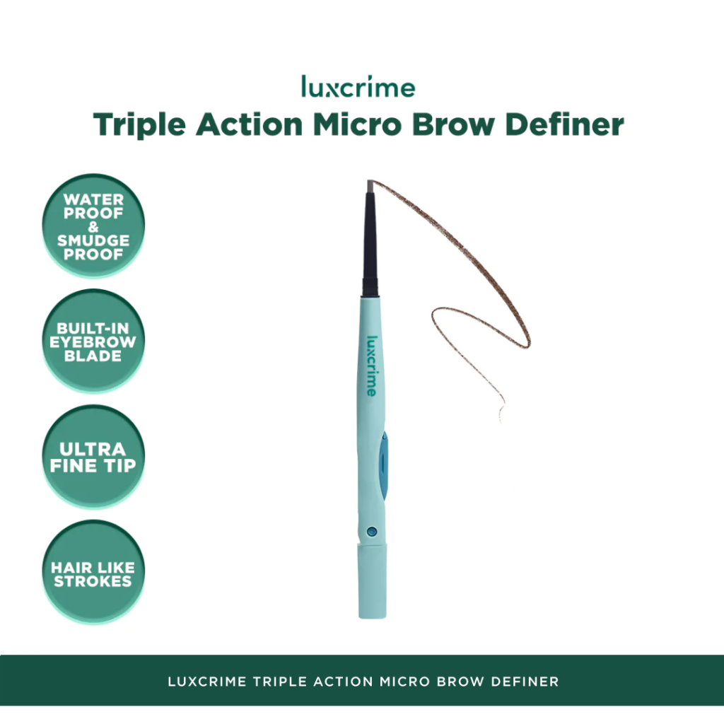 LUXCRIME Triple Action Micro Brow Definer - Pensil Alis