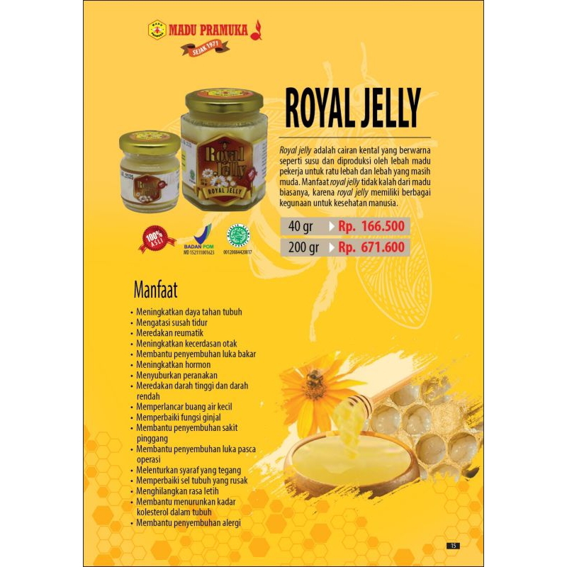 

Madu Royal Jelly Pramuka 650 ml