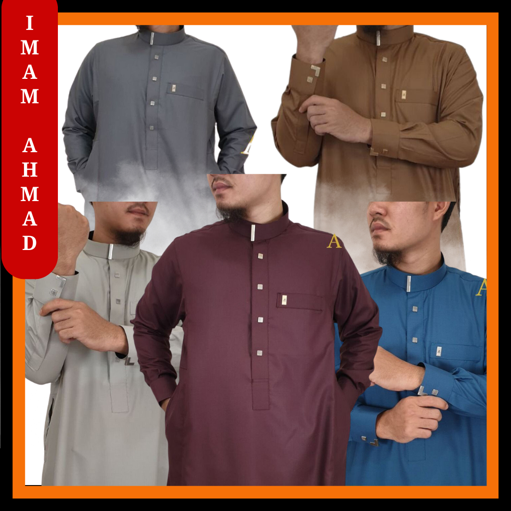 Gamis / Jubah Alraz Manset Premium / Jubah Alraz  Imam Ahmad / Jubah Pria Dewasa / Jubah Katun Premi