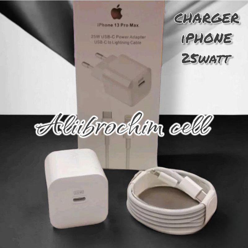 CHARGER 25 WATT FAST CHARGING UNTUK HP IPHONE