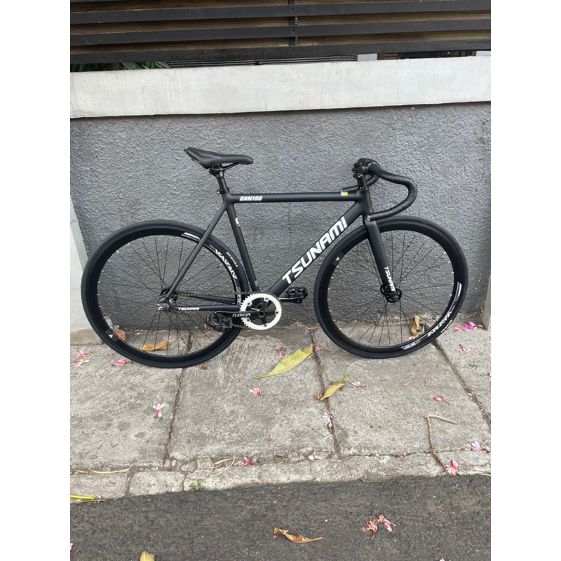 original Rakit sepeda fixie full bike Tsunami SNM 100 crank HT 2