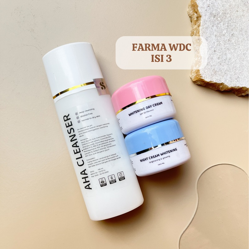 PAKET FARMA WDC ISI 3 SKINCARE GLOWING ORIGINAL