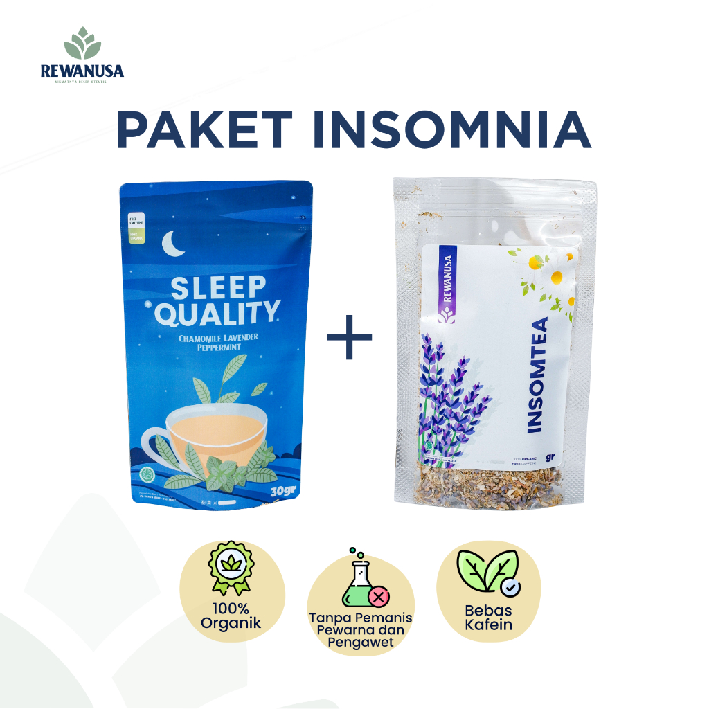 

[ Paket Insomnia ] REWANUSA Sleep Quality + REWANUSA INSOMTEA 30+10g