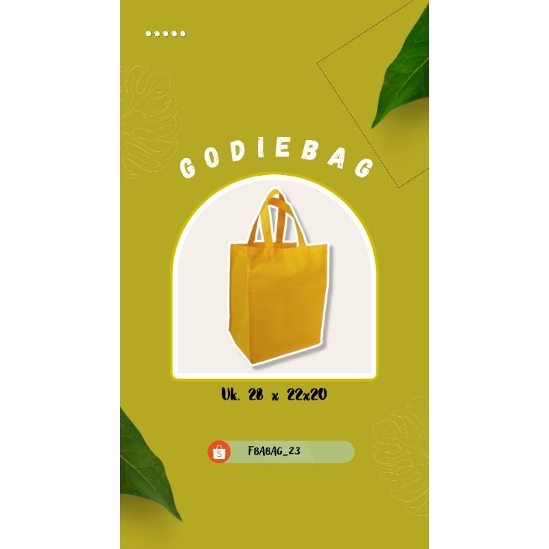 

Godiebag polos/tas spandbond/tas aqiqah/tas tasyukuran/Souvenir