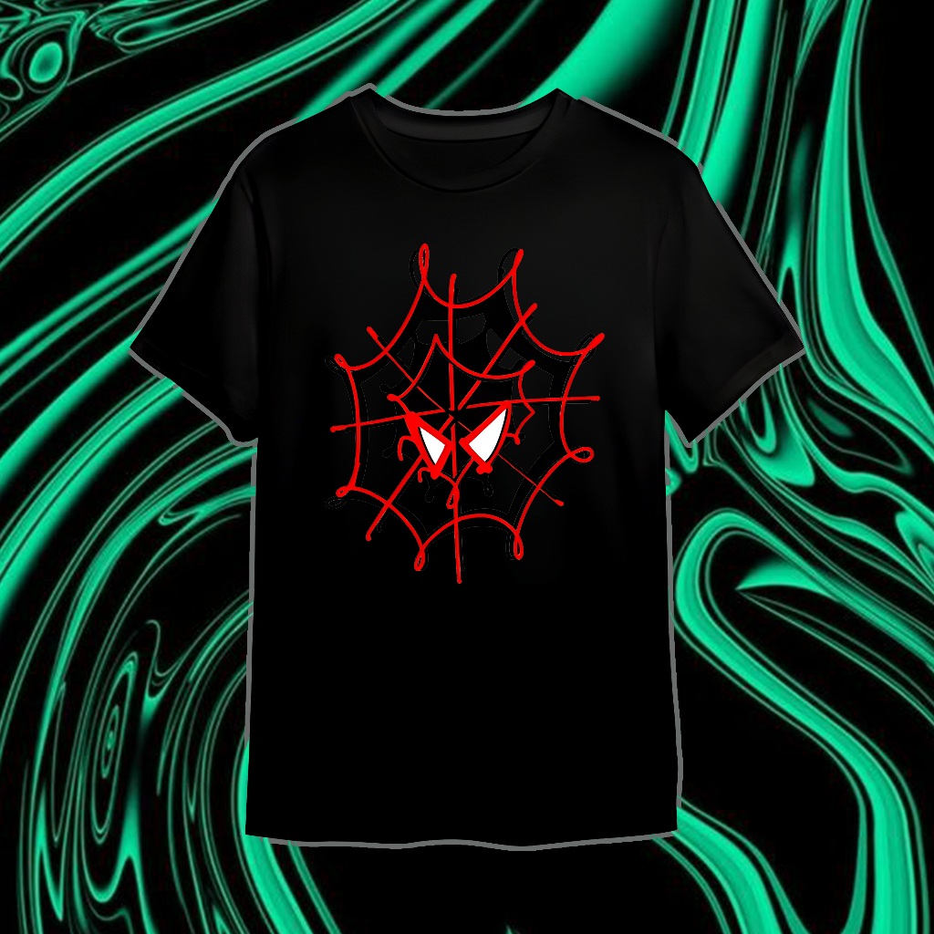 V5 Kaos Couple Spiderman Miles Morales & Gwen Stacy Warna Putih - Kaos Spiderman Couple - Tshirt Spi