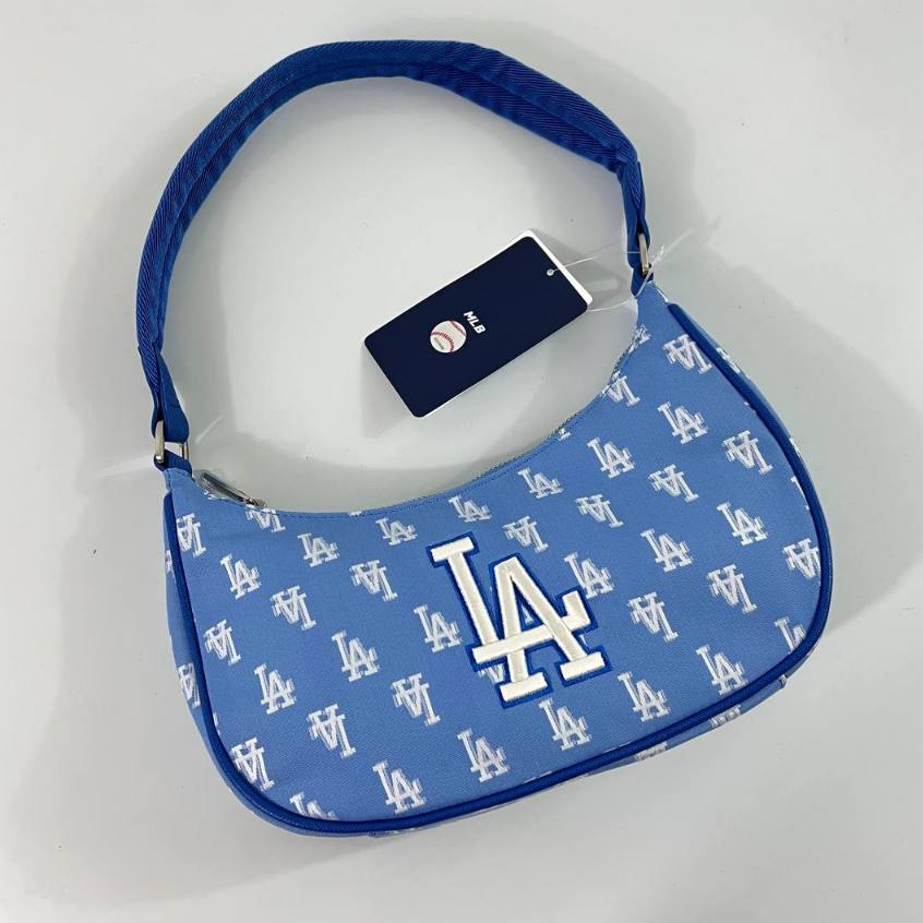MLB LA Monogram White/Blue Hobo Bag ORIGINAL