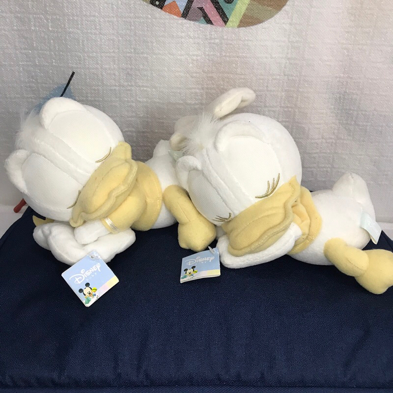 Sleeping Donald & Daisy Duck Set Disney Baby Doll Plush Albino Edition