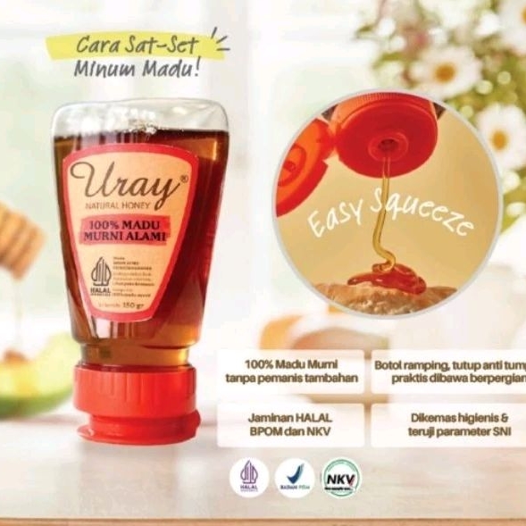 

Madu Uray Natural Honey Squeeze 150g