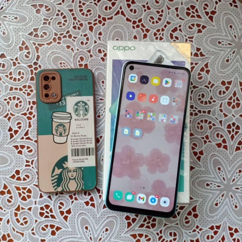 HP OPPO A92 SHINING WHITE RAM 8+5GB/128GB MULUS LIKE NEW FREE CASE ALA STARBUCKS