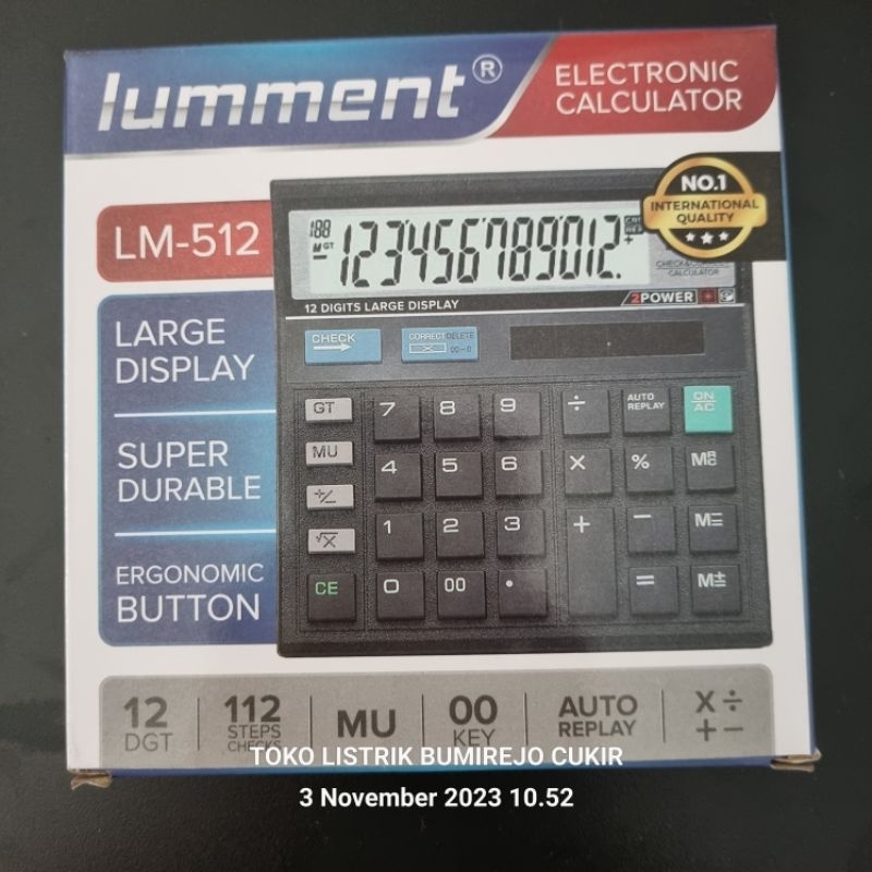 

Electronic Calculator LM-512 12 Digit