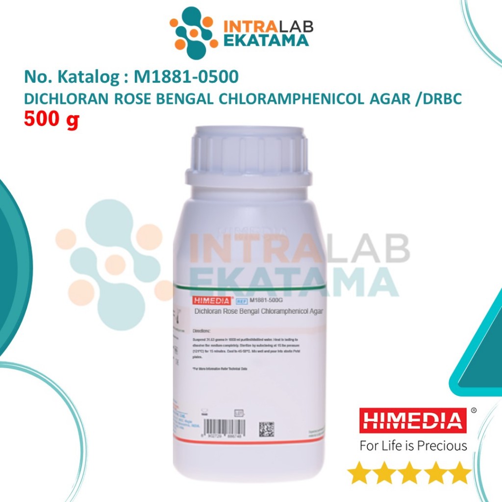 M1881-0500 DICHLORAN ROSE BENGAL CHLORAMPHENICOL AGAR /DRBC,   500g