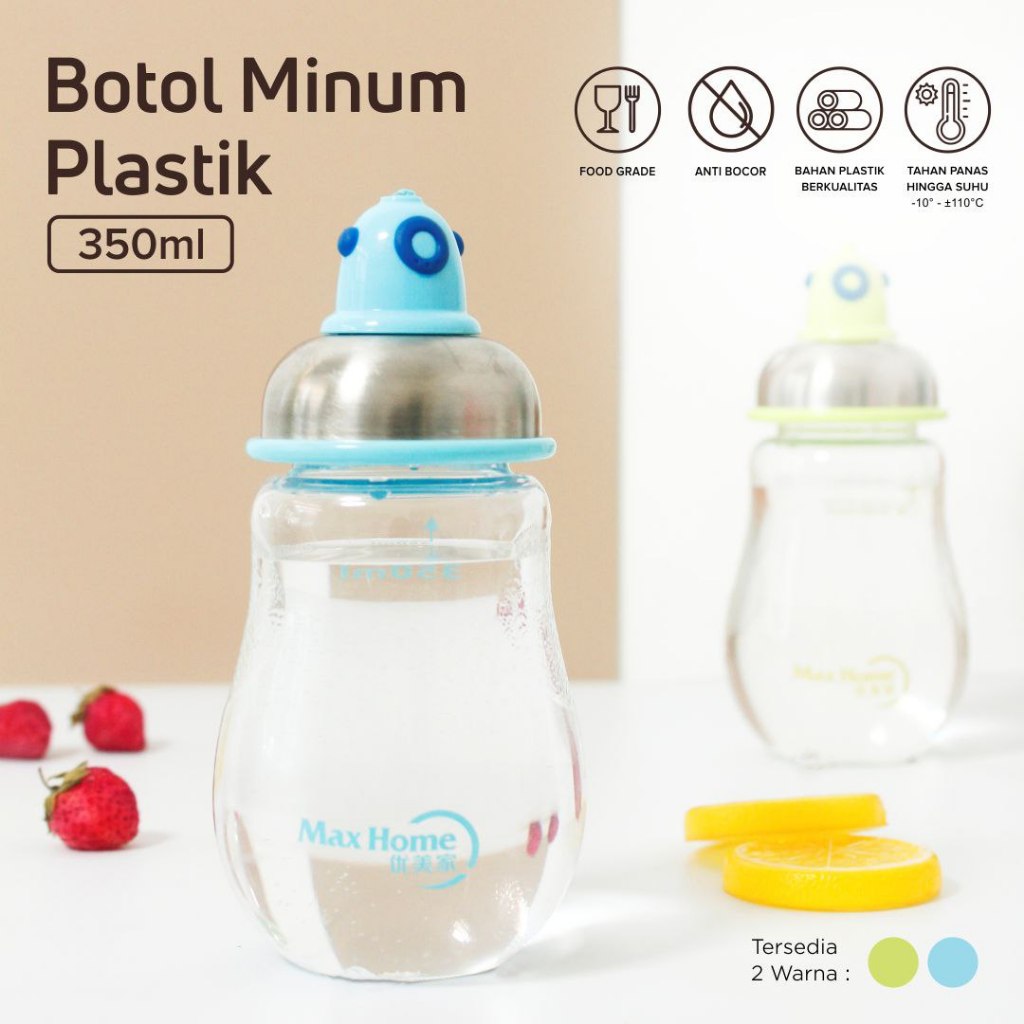 MaxHome Botol Minum Plastik Anak 350ml Motif Unik