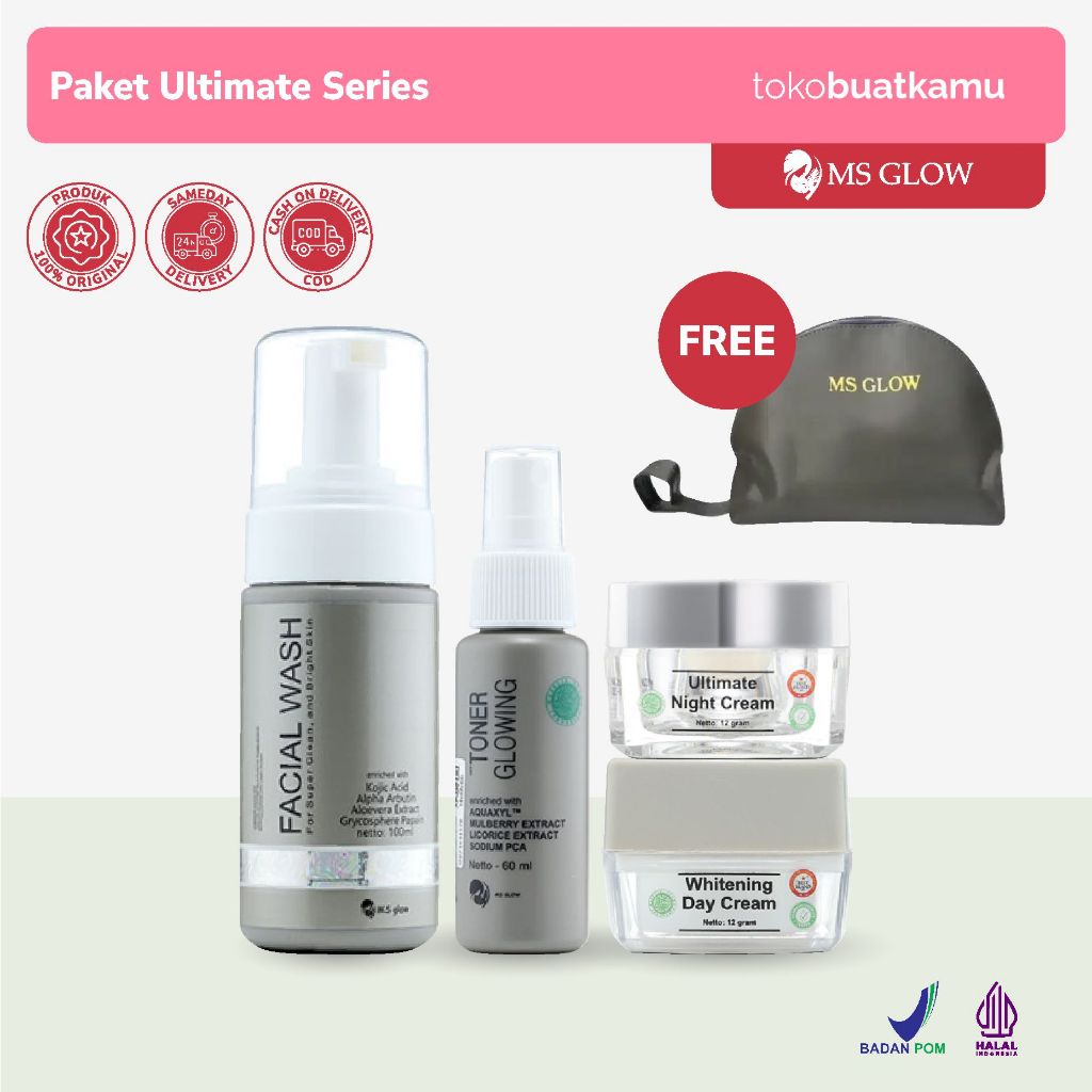 MS Glow Ultimate Series Flek Hitam Anti Aging Penuaan Dini Kerutan Wajah Obat Flek Hitam Cream Flek