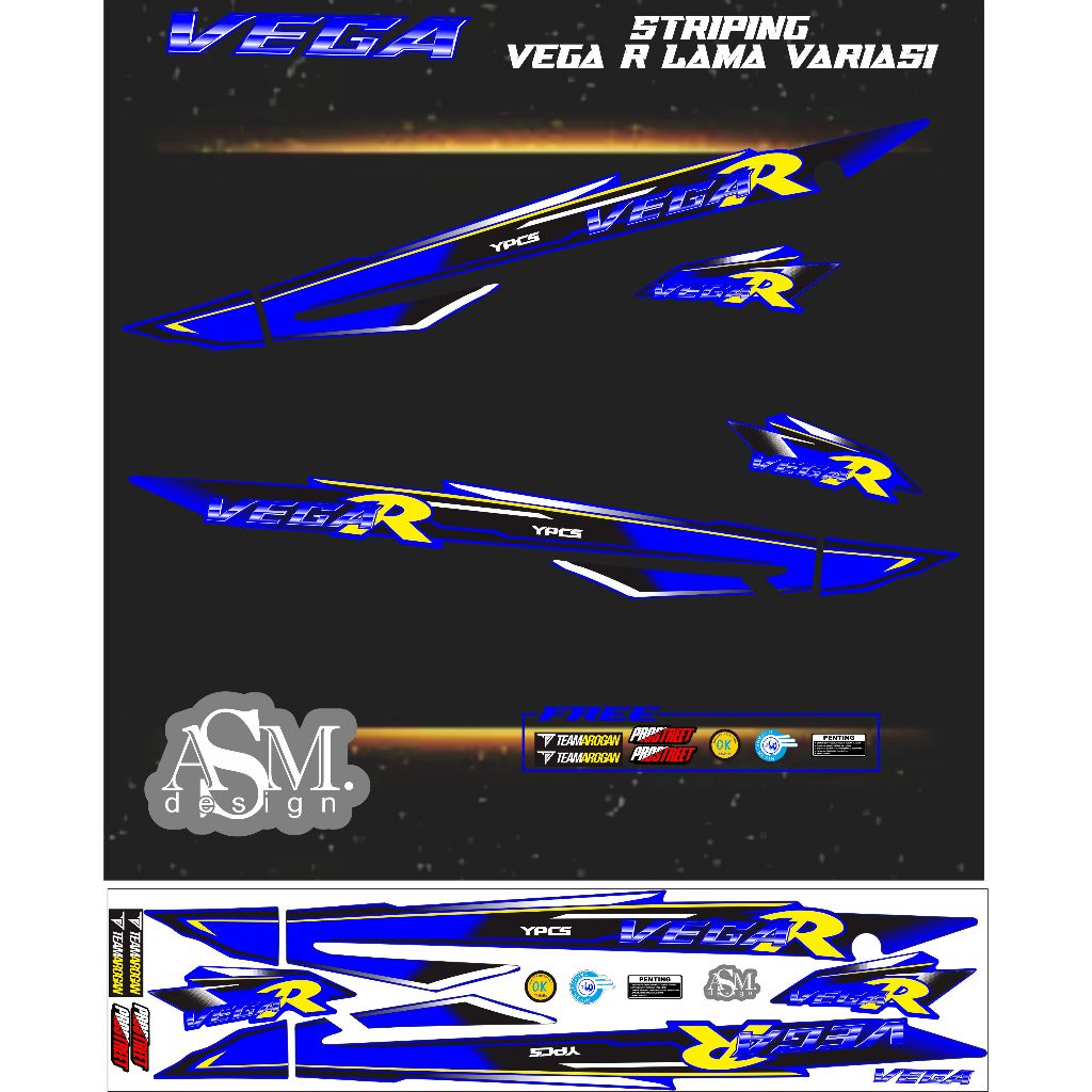 striping stiker vega r lama variasi custom