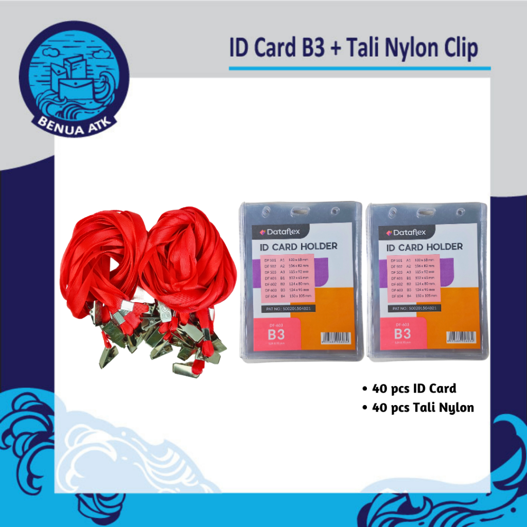 

Bundling ID Card B3 + Tali Nylon Clip Besi [NYL]