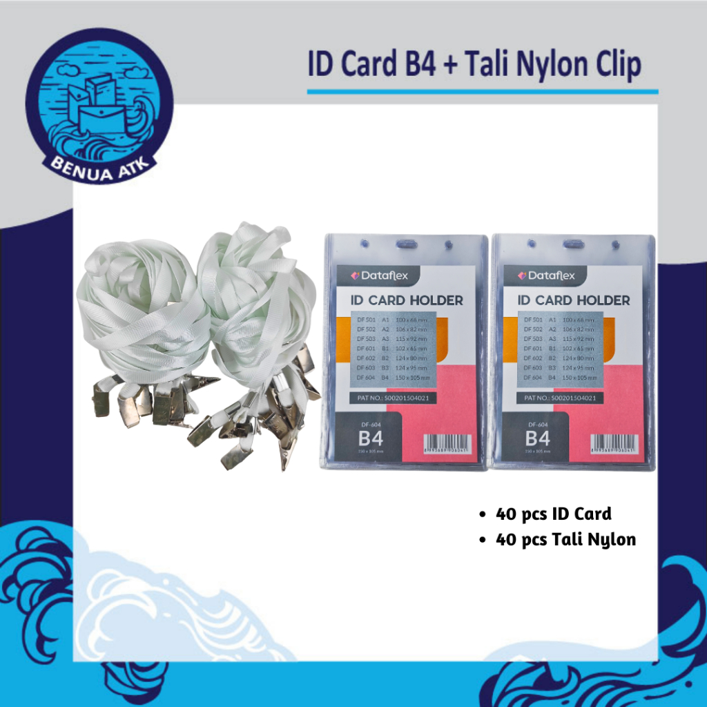 

Bundling ID Card B4 + Tali Nylon Clip Besi [NYL]